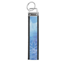 Blue Mandala Wrist Keychain