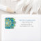 Blue Mandala Yellow Floral Return Address