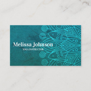 Blue Mandala Yoga Meditation Business Card