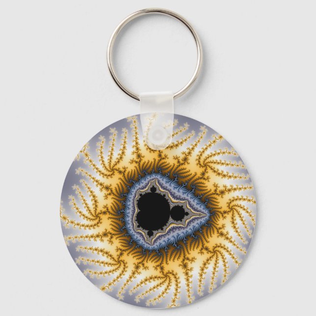 Blue Mandel - Fractal Keychain (Front)
