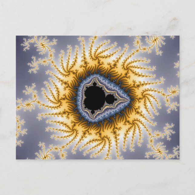 Blue Mandelbrot - Fractal Postcard (Front)
