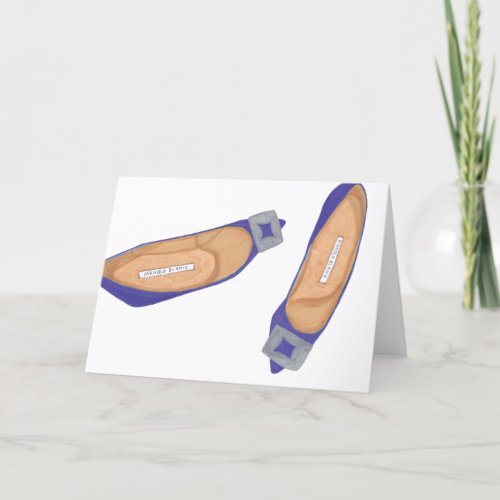 Blue Manolos Thank You Card
