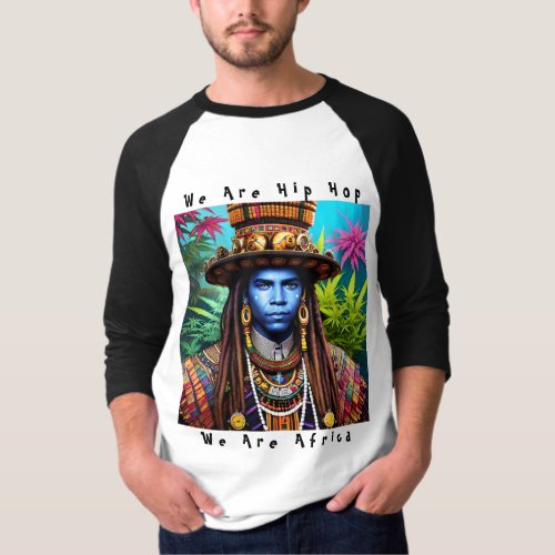 Blue Mans Regal Dreadlocks Portrait Tee