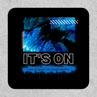 Blue Marble Abstract Acrylic Street Graphic Patch