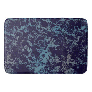 Blue Marble abstract Bath Mat