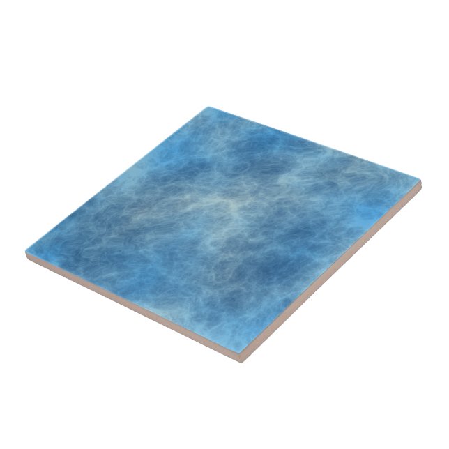 Blue Marble abstract Ceramic Tile (Side)
