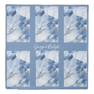 blue marble abstract coastal pattern duvet cover