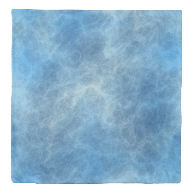 Blue Marble Abstract Duvet Cover (Front)