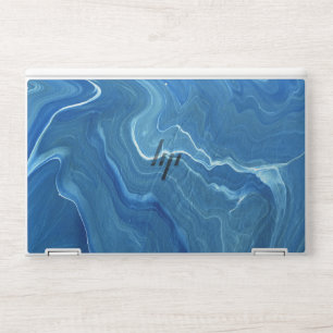 Blue Marble Agate Abstraction HP Laptop Skin
