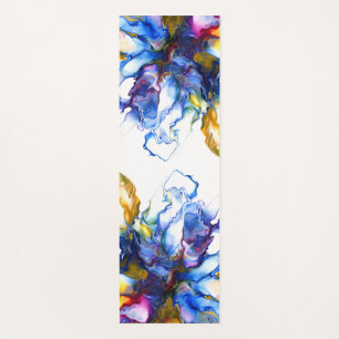 Blue Marble Agate Fluid Art Yoga Mat