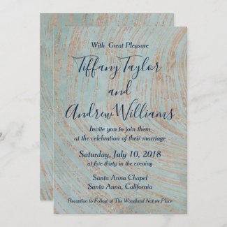 Blue Marble and Copper Wedding