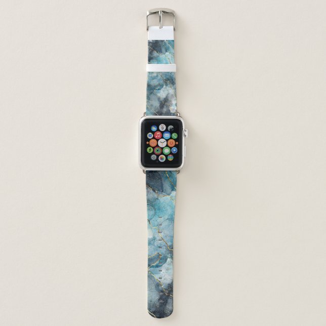 blue  marble apple watch band (Front)
