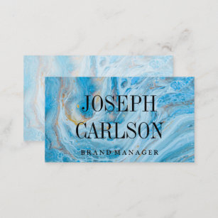 Blue Marble Background   Large Text Business Card