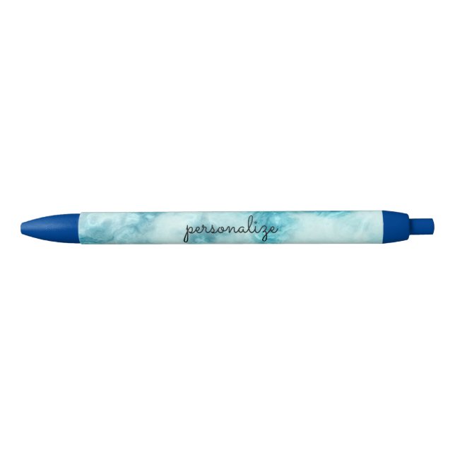 blue marble beautiful texture pattern personalize pen (Front)