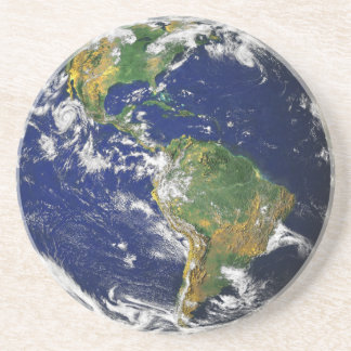 Blue Marble beverage Sandstone Coaster
