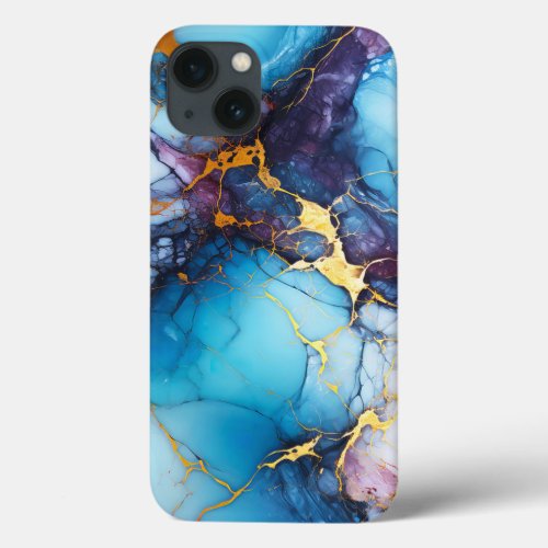 Blue Marble Boho Aesthetic iPhone 13 Case