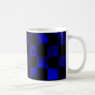 Blue marble Checkerboard Coffee Mug