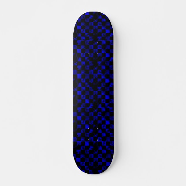 Blue Marble Checkerboard Skateboard Deck (Front)