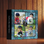 Blue Marble Collage Personalized Photo Album 3 Ring Binder