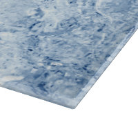 Custom Teal Glass Chopping Board Geode Ocean Blue Tempered Glass