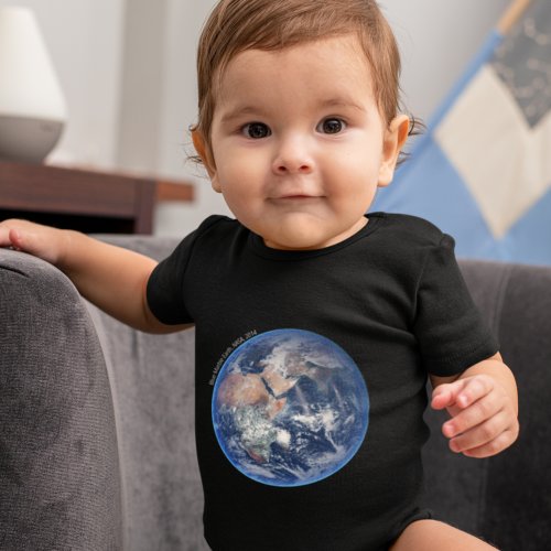 Blue Marble Earth 2014 Satellite Photograph Baby Bodysuit