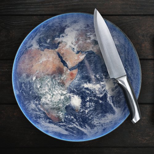 Blue Marble Earth 2014 Satellite Photograph Cutting Board