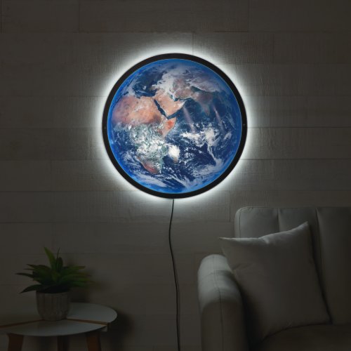 Blue Marble Earth 2014 Satellite Photograph LED Sign