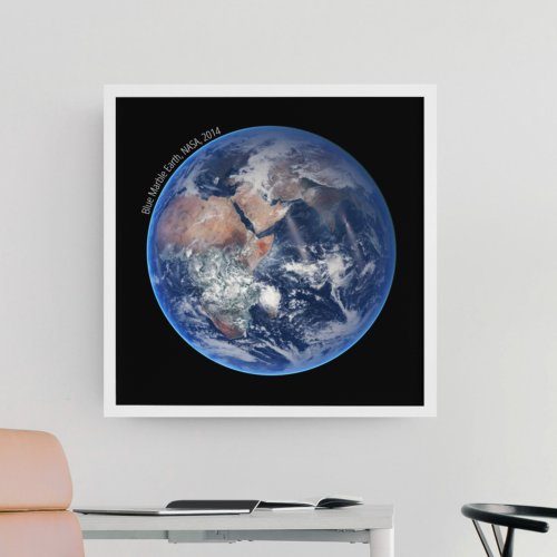 Blue Marble Earth 2014 Satellite Photograph Poster