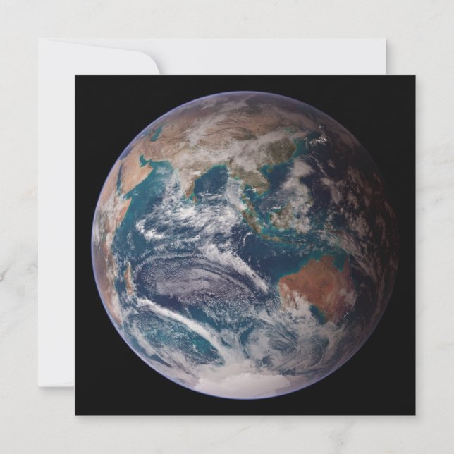 Blue Marble Earth (Eastern Hemisphere) Card (Front)