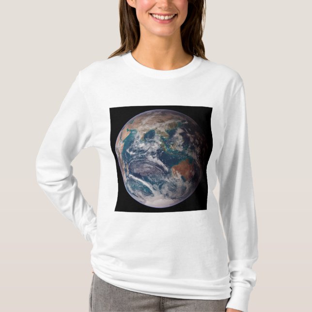 Blue Marble Earth (Eastern Hemisphere) T-Shirt (Front)