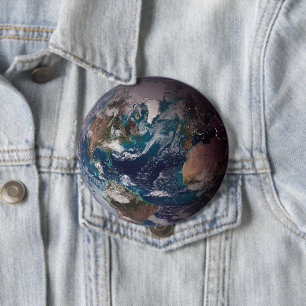 Blue Marble Earth (Western Hemisphere) Button