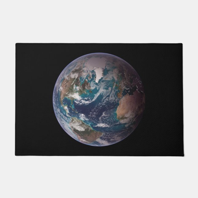 Blue Marble Earth (Western Hemisphere) Doormat (Front)