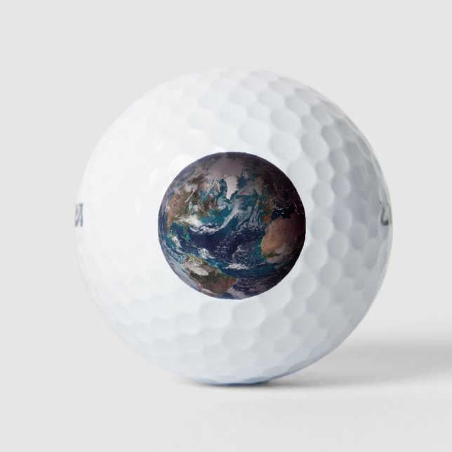 Blue Marble Earth (Western Hemisphere) Golf Balls (Front)