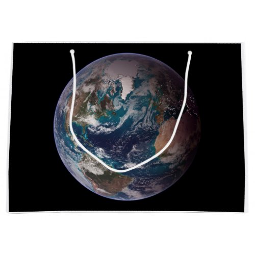 Blue Marble Earth Western Hemisphere Large Gift Bag