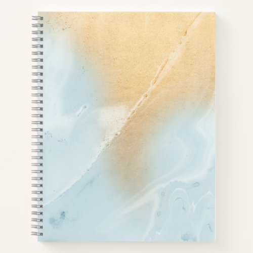 Blue Marble Faux Gold Spiral Notebook