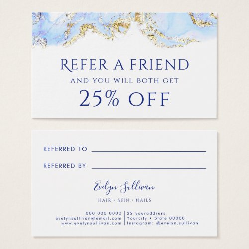 blue marble ink referral card