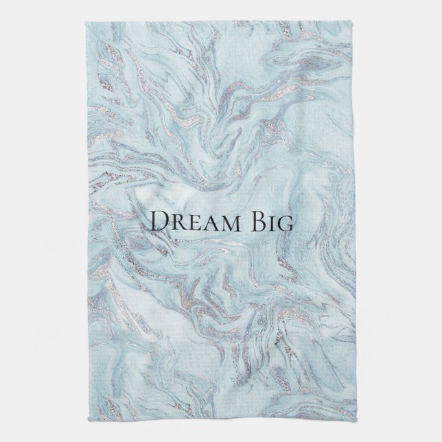Blue Marble Kitchen Towel (Vertical)