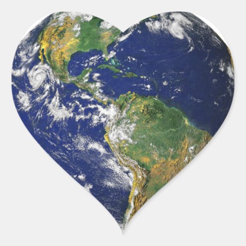 Blue Marble_Love at first sight_heart_shaped Heart Sticker