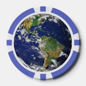Blue Marble_lucky Day On Earth Poker Chips by UCanSayThatAgain at Zazzle