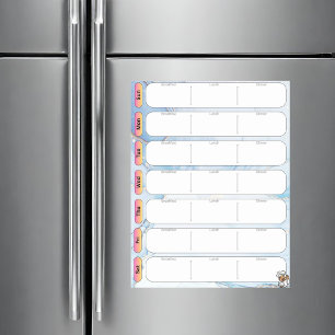 Blue Marble Menu Magnetic Dry Erase Sheet