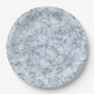 Blue marble paper plates