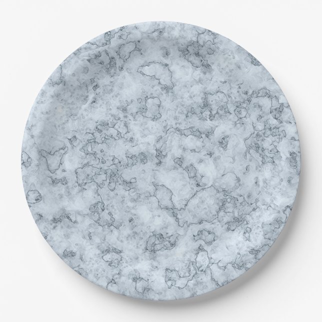 Blue marble paper plates (Front)