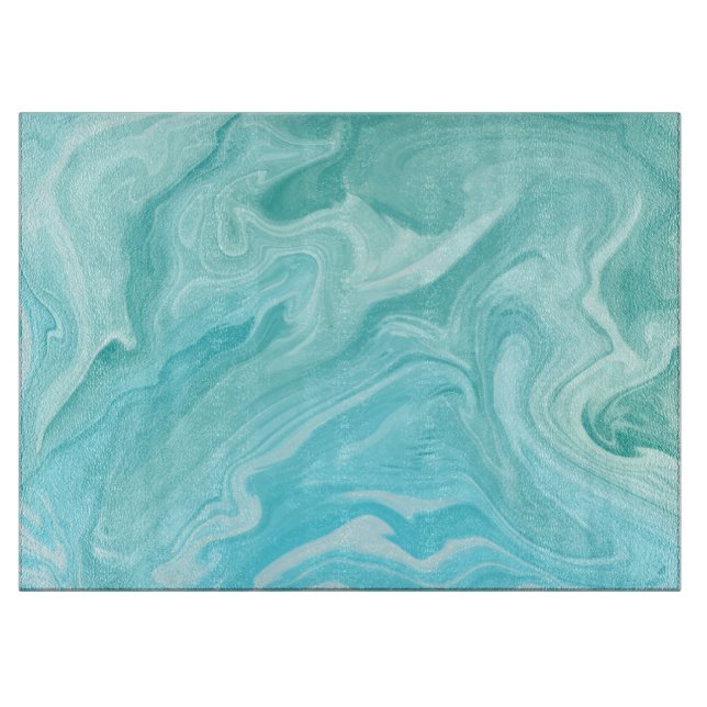 Blue Marble Pattern Cutting Board (Front)
