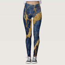 Blue Marble Pattern with Gold