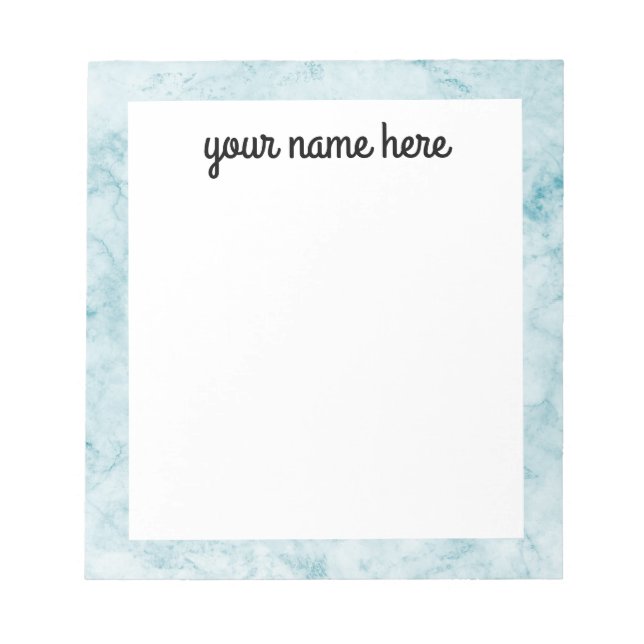 Blue Marble Personalized Notepad (Front)