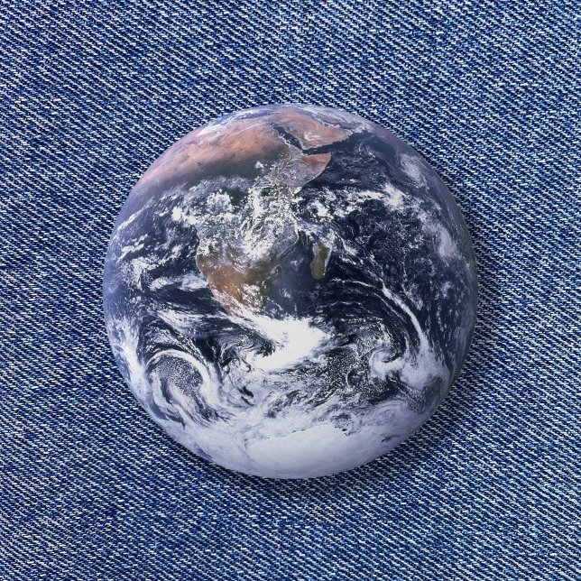 Blue Marble Planet Earth Button (Blue Marble Planet Earth Button)
