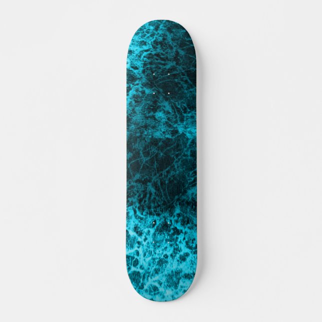 Blue marble print Skateboard Deck (Front)
