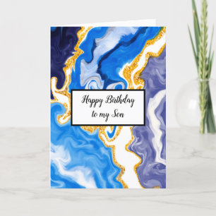 Blue Marble Son's Birthday Card