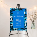 Blue Marble Star of David Custom Bar Bat Mitzvah Foam Board<br><div class="desc">Perfect sign to welcome guests to a bat mitzvah, bar mitzvah or other Jewish celebration! Hand made abstract art for you on the front! FULLY CUSTOMIZABLE! Click on “Personalize” above to edit the text. Click "edit using design tool" to adjust the fonts, colors and placements. Change the size too. You...</div>