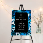 Blue Marble Star of David Custom Bar Bat Mitzvah Foam Board<br><div class="desc">Perfect sign to welcome guests to a bat mitzvah, bar mitzvah or other Jewish celebration! Hand made abstract art for you on the front! FULLY CUSTOMIZABLE! Click on “Personalize” above to edit the text. Click "edit using design tool" to adjust the fonts, colors and placements. Change the size too. Note...</div>